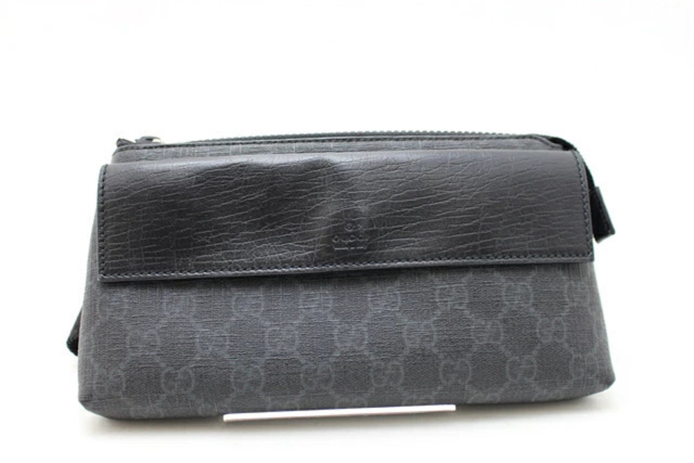 Gucci bag Waist Crossbody Bum canvas gray black